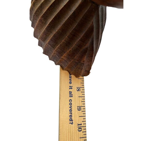 Vintage 90s Hand Carved 16" Wooden Dolphin Sculpture Rustic Decor Figurine - Picture 11 of 12